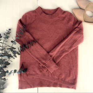 River Island Maroon Sweater with Asymmetric Slit